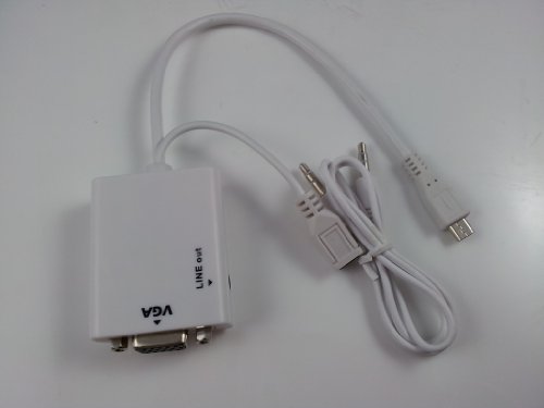 MHL Micro USB Bridge to VGA + 3,5 mm Stereo-Audio-Adapter für Samsung Galaxy S2 i9100 Note HTC EVO 3D Sensation Flyer - 2