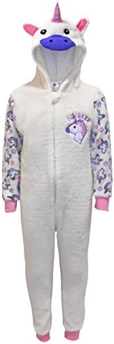 Phonicons Unicorns Fleece Girls One Piece Sleepsuit Pyjamas