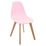 Atmosphera - Chaise Enfant en hêtre polypropylène Rose - 127368A