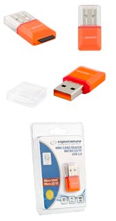 Speicherkartenleser MicroSD / MicroSD PenDrive Card Reader USB 2.0 microSDHC, microSD, T-Flash - 4