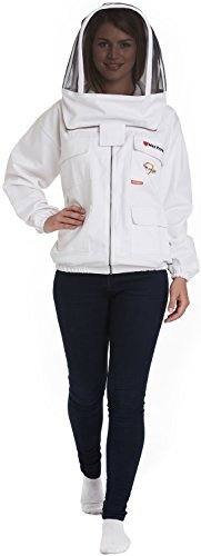 Natur Bienenhaus – Max Schützen – Bienenzucht Jacke – weiß – (One Piece) – Klare Sicht Zaun Schleier – maximalen Schutz – Professionelle & Anfänger Imker - 2