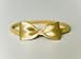 Baby Bow Headband, Small Satin Bow Handmade Headband, Baby to Adult Headband (Gold)