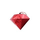 Tamaño: 30 cm de diámetro Healifty - Farolillos de Papel navideño con Forma de Diamante, 30 cm (Rojo)