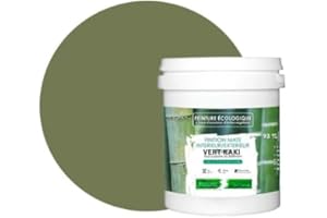 BOX DECO COULEURS Peinture naturelle écologique intérieur extérieur aspect mat Natura - 1L, Vert Kaki