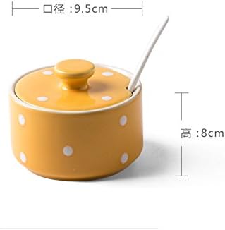 Creative ceramic seasoning salt jar set,Spice cans Sugar bowl Chicken essence seasoning bottle Seasoning jars Kitchen daily spice jar-B