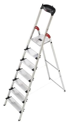 Hailo 5_8817-001 Escabeau de sécurité Profistep XXL en Alu 7 marches