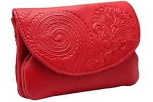 LUGUPELL Monedero de Mujer, Señora y Chica de Piel (Rojo)