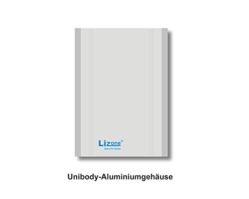 Lizone® Extra Pro Super Kapazität 40000mAh tragbar Externer Akku Batterie Power Bank Ladegerät mit Notizbuch, Laptop Apple MacBook Air , MacBook Pro , MacBook , Powerbook und iBook ; HP Compaq Pavilion , Mini, ElifeBook , ProBook , Presario , Neid und G; IBM Lenovo ThinkPad und IdeaPad; USB-Port für iPad Air, iPad Mini, iPad und iPhone ; Samsung Galaxy Nexus , MOTO , G, LG , HTC und Mehr -Aluminium Körper als Original MacBook Körper (nicht Kunststoff ) – 18 Monate Garantie (40000mAh Silber) - 2