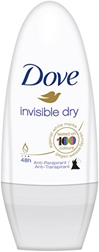 Dove Deo Roll-On Invisible Dry Anti-Transpirant, 3er Pack (3x 50 ml)