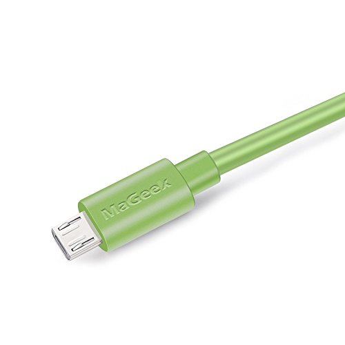MaGeek® [3-Pack]0.9m Premium Micro USB Kabel Schnell Aufladen Synchronisationen und Ladekabel für Android, Samsung, HTC, Motorola, Nokia, LG, HP, Sony,und mehr (Grün) - 3