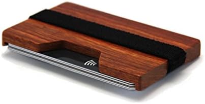 Mens Small Slim Wallet | LAKEFOREST Flat Light Money Clip Made Out Of Wood | Card Case For Travel Leisure and Business | Durable Card Holder | Womens Tiny Purse | Comes in a Giftbox