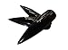 50 x Top Quality False long length Full Coverage Extreme Stiletto Point Tip French false nails, 10 different sizes (5 of each size) & small glue by Fat-Catz-copy-catz (50x Pointed Black Nails)