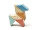 TEGU Pocket Pouch Prism Magnetic Wooden Block Set (Sunset, 6-Piece)