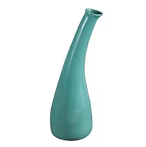 Caffeine Ceramic Handmade Studio Blue Glazed Molded Flower Vase (1 Pc)
