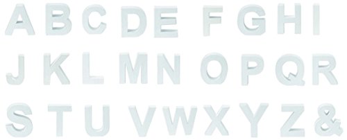 Papp-Buchstabe A weiss 10 x 3,5cm - 2