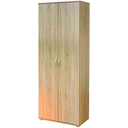 Links 19500100 Gallo Armoire avec 5 étagères 2 portes Chêne de Sonoma 70 x 34 x 189 cm