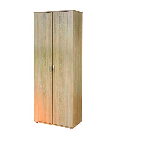 Links 19500100 Gallo Armoire avec 5 étagères 2 portes Chêne de Sonoma 70 x 34 x 189 cm