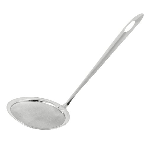 Küche Werkzeug Silber Ton Edelstahl Netzschöpfkelle Filter 10.6" Länge de
