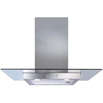 CDA ECN72SS 70cm Flat Glass Stainless Steel Chimney Cooker Hood Extractor: Amazon.co.uk: Large 
