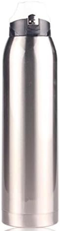 GOUQIN Water Cup Sport Bottle Water Bowl Outdoor Extra Large Capacity and Cold Preservation Cup Travel Stainless Steel Cup, Natural ,1500Ml
