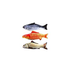 Snner Catnip Juguetes para Mascotas Juguetes De Simulación De Pescado Felpa Gato Interactivo Almohadilla del Juguete Suministros Chew Bite Kick Al Gato Animales 3pcs