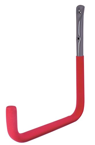 GAH-Alberts 802196 Wandhaken, abgewinkelt, grau, mit roter Gummierung, Ø18 mm, 300 x 250 mm / 1 Stück
