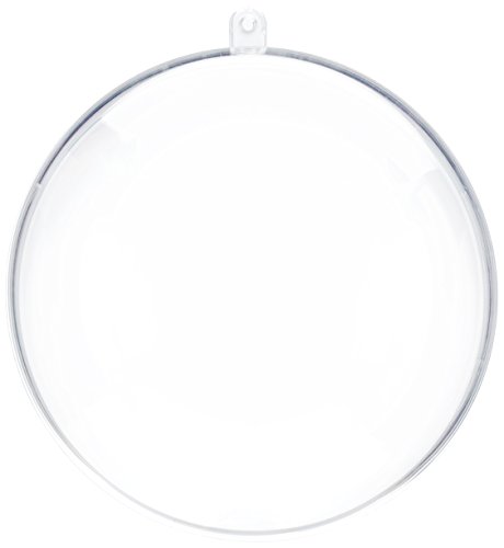 RAYHER 39469800 Plastik-Kugel 2tlg., 12cm Ø, Set 4Stück, Kristall, Plastik, 1.2 x 1.2 x 2.1 cm