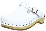 weisse clogs von esprit Berkemann Riemen-Toeffler Krankenhaus Hausschuhe Clogs Pantolette Kalbsleder weiss