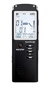 ProTech Electronics 8GB Digital Voice Recorder USB Professional Dictaphone Digital Audio Voice Recorder with WAV MP3 Player Black_8GB(Updated Model 2020)