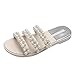 Produktbild Pingtr - Damen Sandalen Hausschuhe,Damen Fahion Pearl PVC im Freien Flache Strand Sandalen Schuhe Hausschuhe
