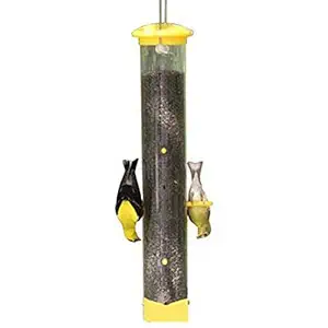Woodlink NATUBE20NB Audubon Tails Up Nyjer Thistle Finch Wild Bird Feeder, 17.25-Inch