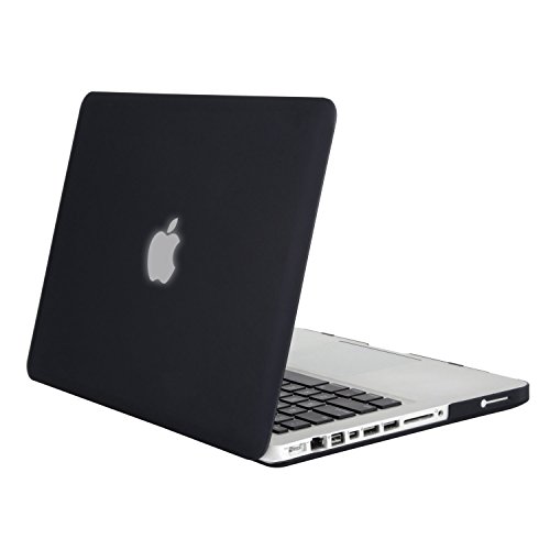 MOSISO Ultra Slim Plastik Hartschale Schutzhülle Hülle Snap Case für MacBook Pro 13 Zoll mit CD-ROM Drive (A1278), Schwarz
