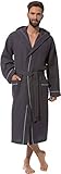 Nach Öko-Tex Standard 100 geprüfter Dusch-Mantel mit edlem Waffel-Stoff aus pflegeleichtem Material ist waschbar bis 40° C, für den Trockner geeignet und in Übergrößen bis 5XL erhältlich