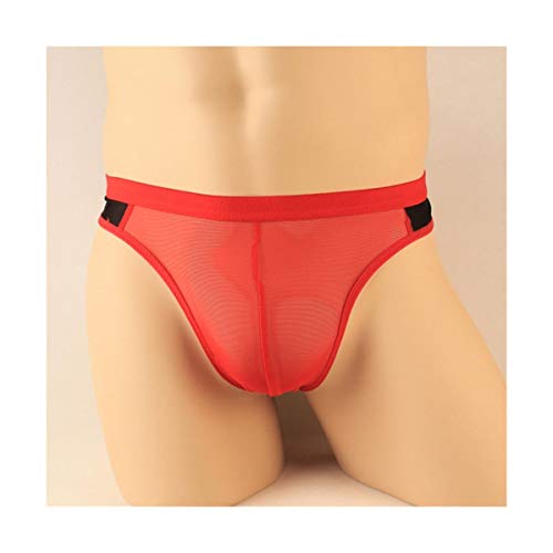 Preisvergleich Produktbild Kevinliu Erotische Herrenunterwäsche Höschen Ultradünne Mesh Perspektive Tanga Sexy Versuchung Eng anliegende Slips Sissy Ppouch Höschen für Männer (Farbe : Schwarz, Size : Freesize)