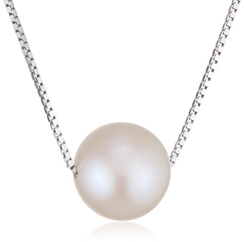 VIKI LYNN Damen Kette und Ohrring mit Suesswasser-Zuchtperlen und 100% Sterlingsilber 925