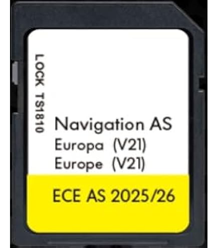 GPS Navigation Update Europa 2025.A - Für Mitsubishi MMCS W18 System | Aktuelle Karten SD-Karte