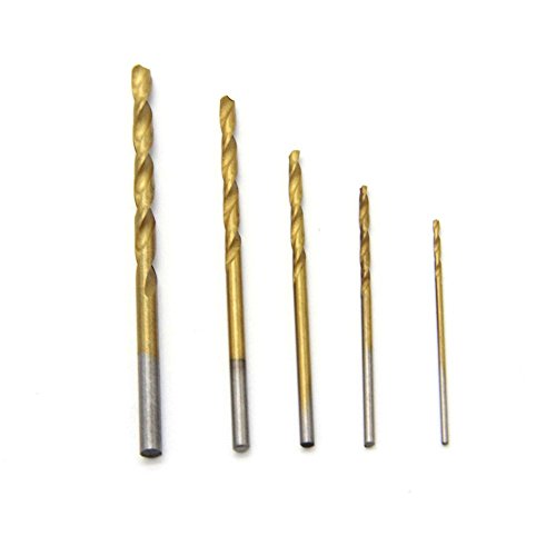 Latinaric 50pcs High Speed Titanium beschichtetes Stahlbohrer Bohrer Set Tools 1/1,5/2/2,5/3mm - 6