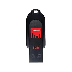 Strontium Pollex 8GB USB Pen Drive (Black/Red)