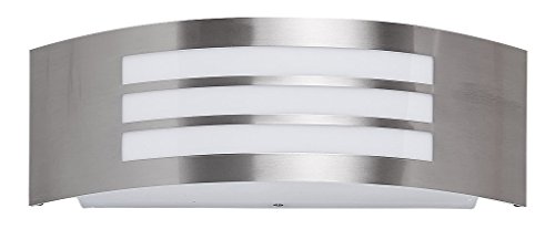 LED Wand-Außenleuchte mit & LED Leuchtmittel – Edelstahl Außenlampe Hoflampe Gartenlampe Gartenleuchte [Energieklasse A+] - 2