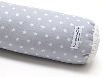 Blaus Mountain Baby Bed Snake – Cot Bumper, Stars Grey