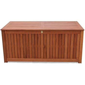 Kissenbox Mit Deckel Aus Eukalyptus Holz 123x54x62cm Garten Auflagenboxen Maideasyaz Com