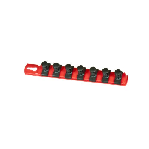 Ernst Manufacturing8-Inch Socket Organizer with 7 1/2-Inch Twist Lock Clips, Red