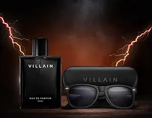 Villain Predator Perfume Sunglass Gift Set Combo, Woody