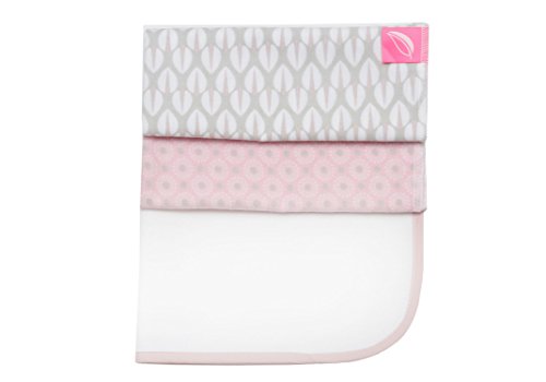 Preisvergleich Produktbild Motherhood 3in1 Baby Wickelunterlage (wasserdicht) und 2 Moltonunterlagen, luftdurchlässig, 50 x 60 cm, Bäume Rosa 2017