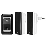 28 tonos de acordes para elegir y una luz LED llamativa y ajustable en volumen de 3 pasos parpadea cuando alguien empuja el timbre, perfectamente adecuado para mujeres ancianas, sordas y embarazadas.