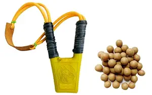 SQL Slingshot with 10 Seed Balls Human Birds Seed Balls (Yellow)