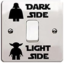 Star Wars Vinyl light switch sticker "Dark Side - Light Side" (black, Style 2)