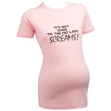 Fat Lady Screams SHORT SLEEVE Slogan Maternity Babby Pink T-shirt