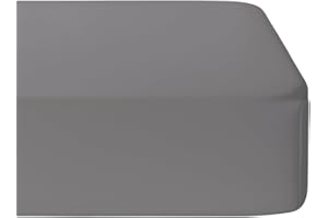 HOMEROKK PARIS Drap Housse I 100% Coton - 57 Fils I Certifié Oeko Tex I 4 Coins élastiques I (Anthracite, 140 x 190 cm)