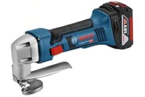 Bosch Professional 18V System Akku Blechschere GSC 18V-16 (inkl. 2x5.0 Ah Akku, Schnellladegerät, in L-BOXX 136) 0601926201